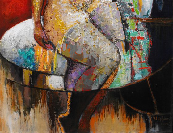 Nude figure(90x60cm, oil/canvas, ready to hang)