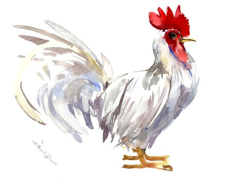 White Rooster by Suren Nersisyan