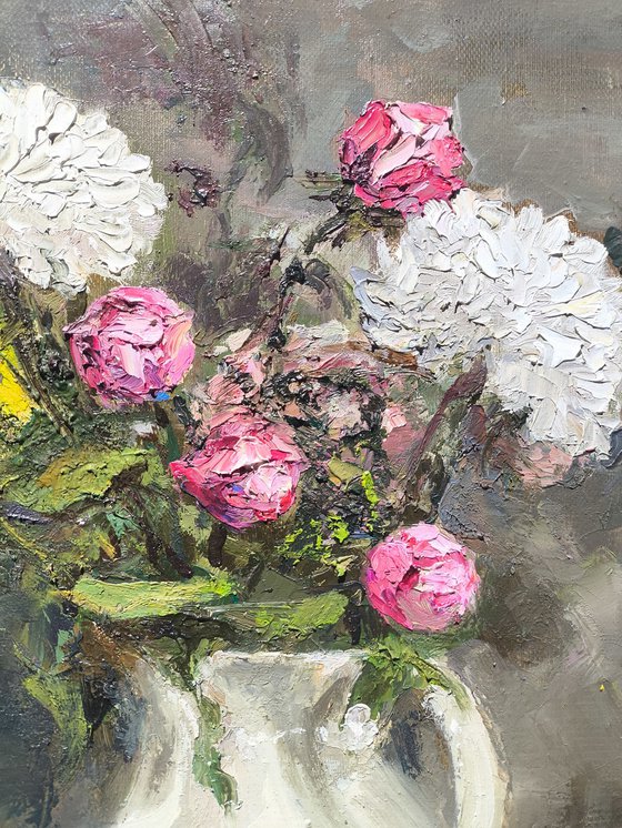 Flowers in a White Jug