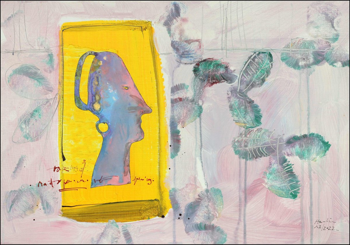 Portrait Acrylic Painting By Jiri Havlik, 20 X 14, The Goddess, Original Artwork