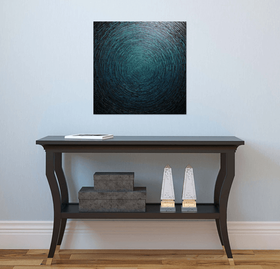 Iridescent blue-grey shine