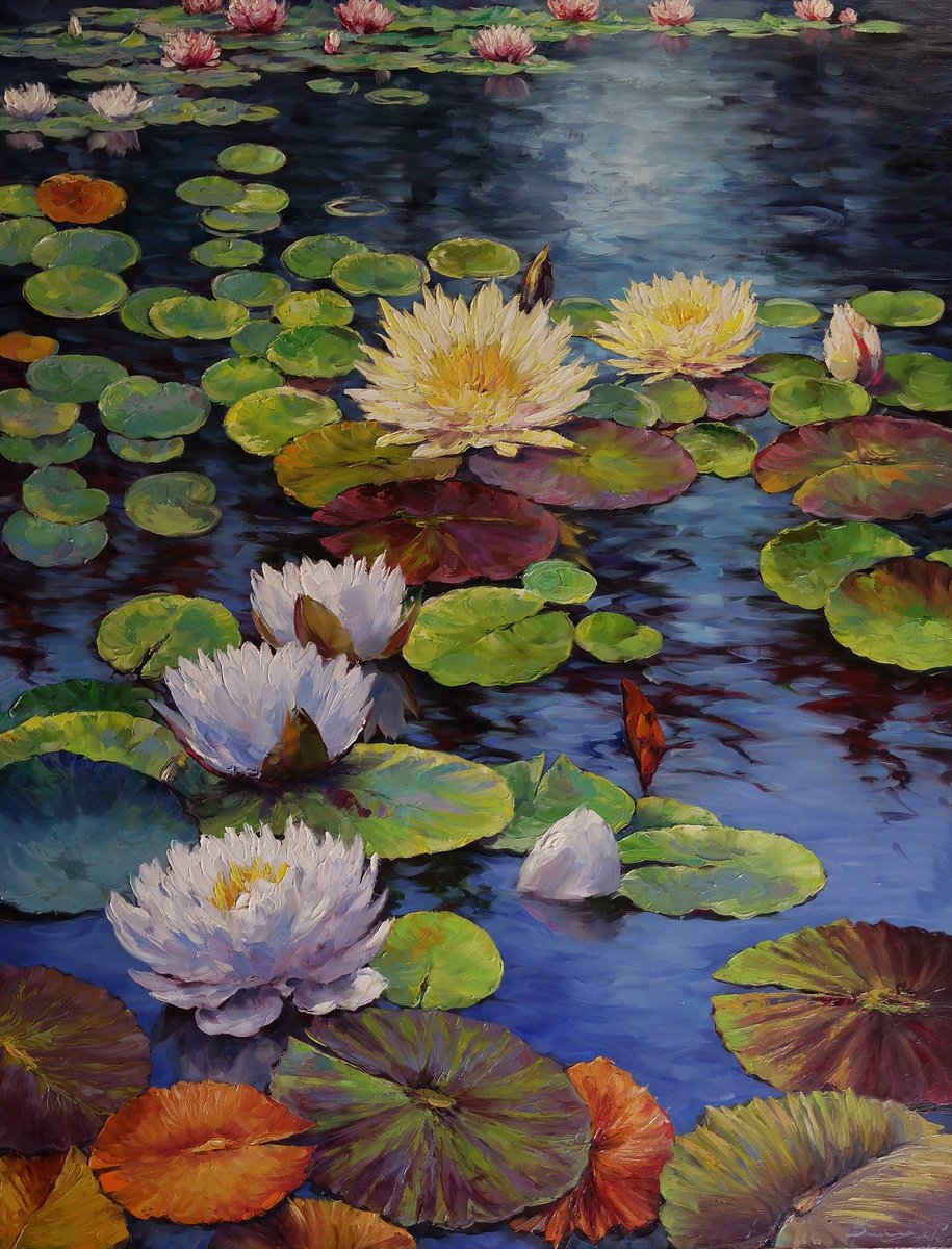Garden On The Water By Gennady Vylusk, 28 X 35, Artwork For Sale On Artfinder
