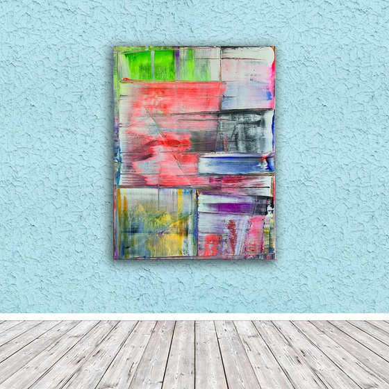 "Easy Does It" - Original PMS Large Abstract Acrylic Painting On Canvas - 30" x 40"