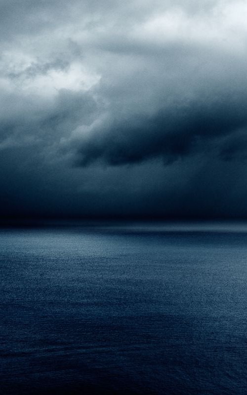 Yacht in a storm by Douglas Kurn