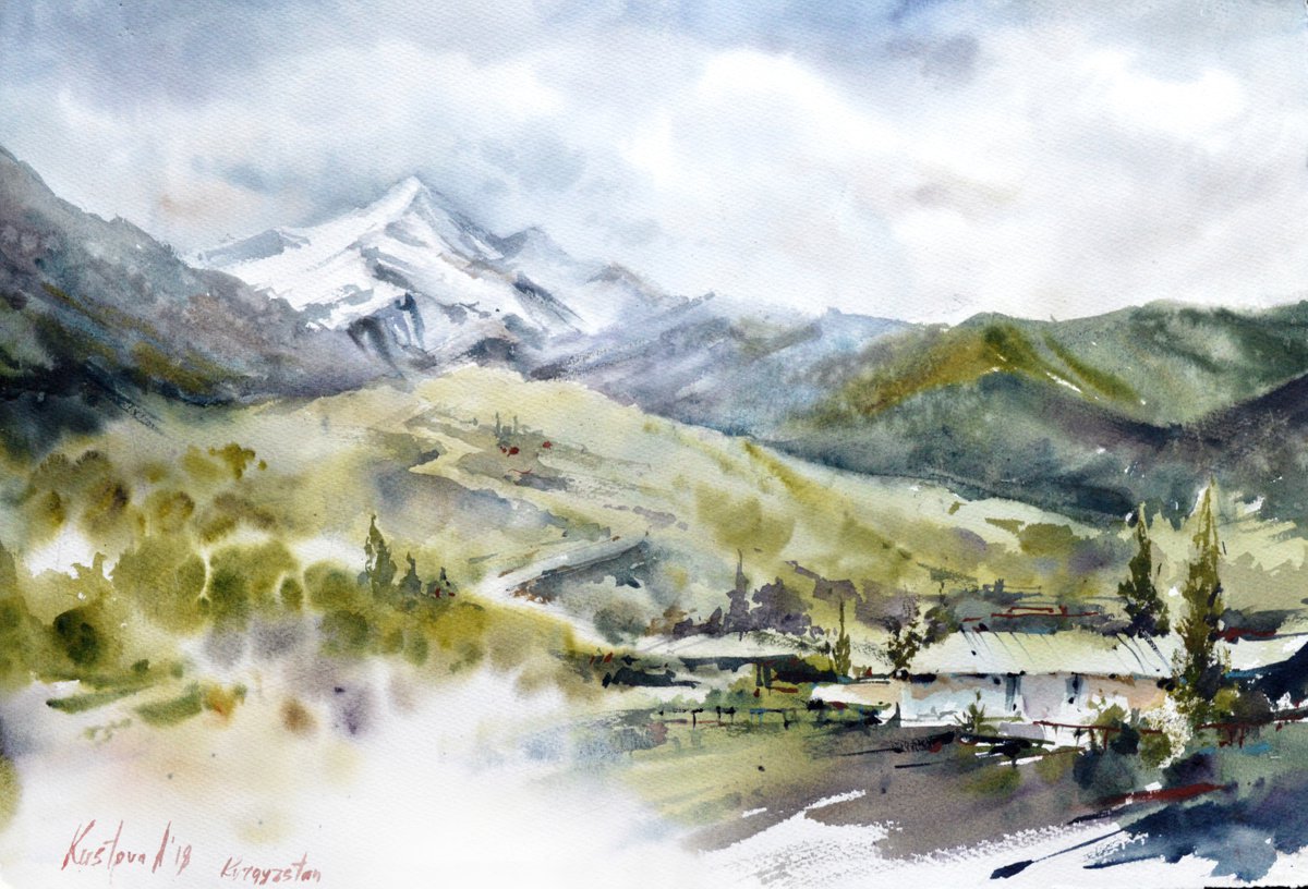Mountains in Kyrgyzstan by Anastasia Kustova