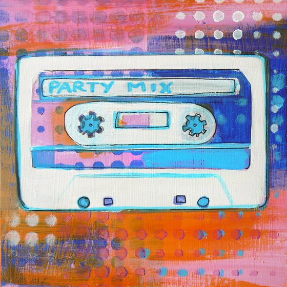 Party Mix Tape  (cassette tape, retro music, party mix, music)