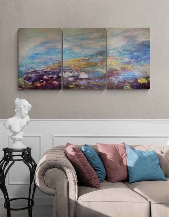 The White Water Lilies Triptych