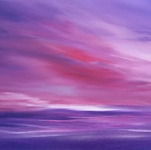 Skies of Enlightenment (Vibrant Calm 4) PANORAMIC Purple by Mel Graham