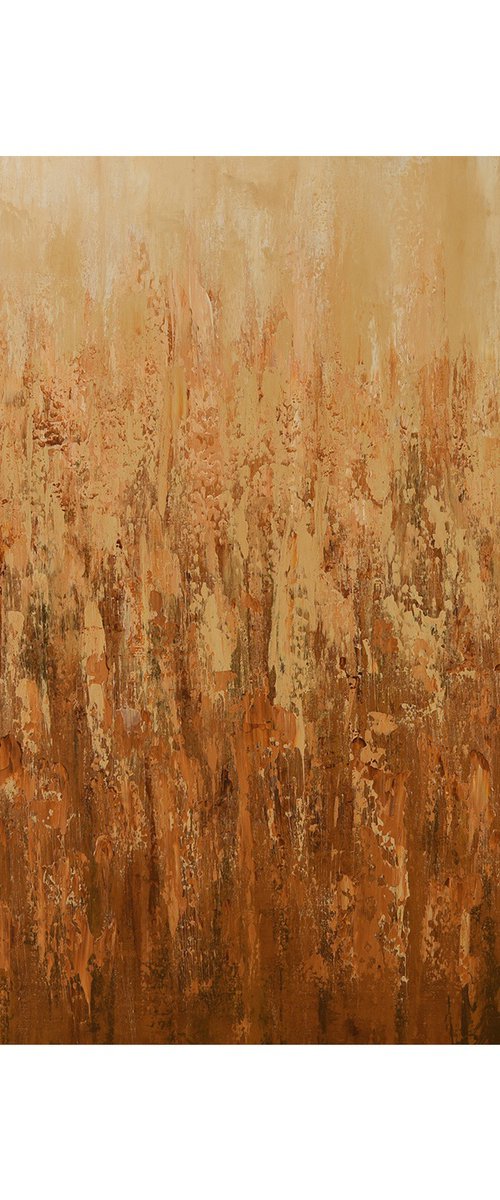 Field of Gold - Modern Abstract Wheat Field by Suzanne Vaughan