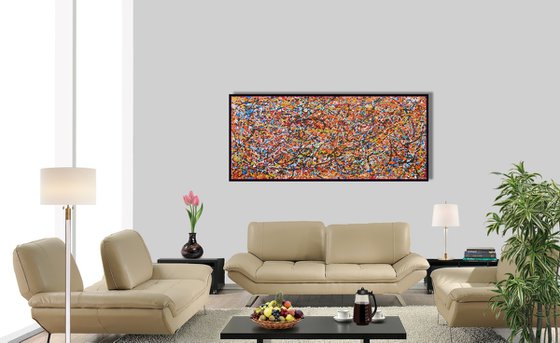 AUTUMN WITH POLLOCK,  XL,  framed