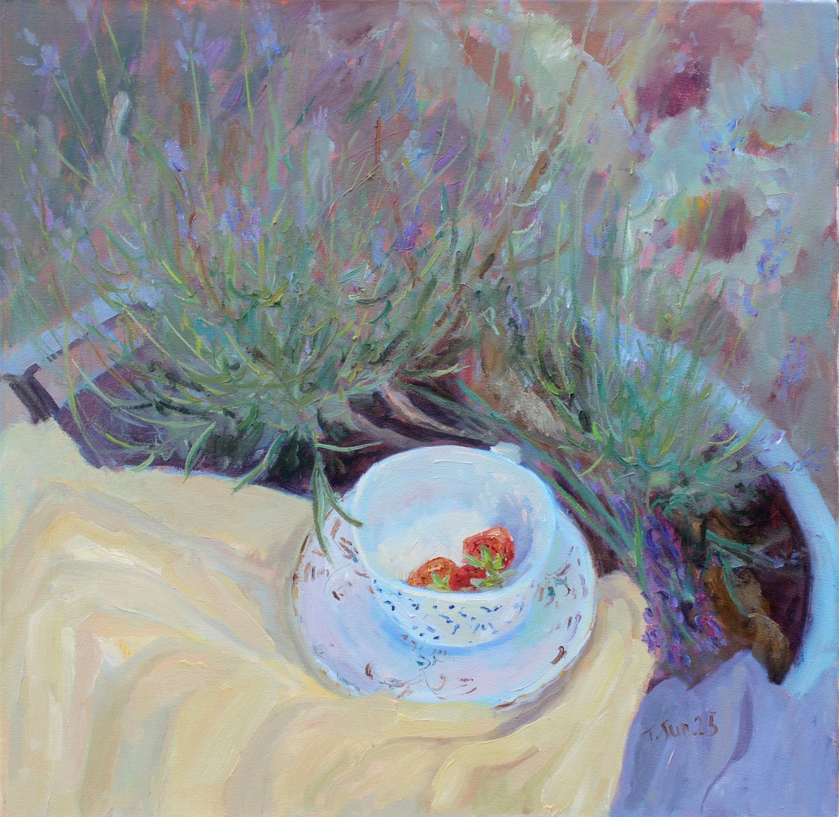 Lavender`s Mood By Tanya Sun, 20 X 20, Artwork For Sale On Artfinder