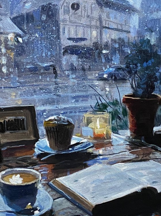 Rainy Day at Cafe