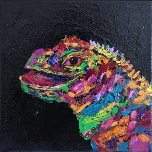 Iguana /  ORIGINAL PAINTING by Salana Art Gallery