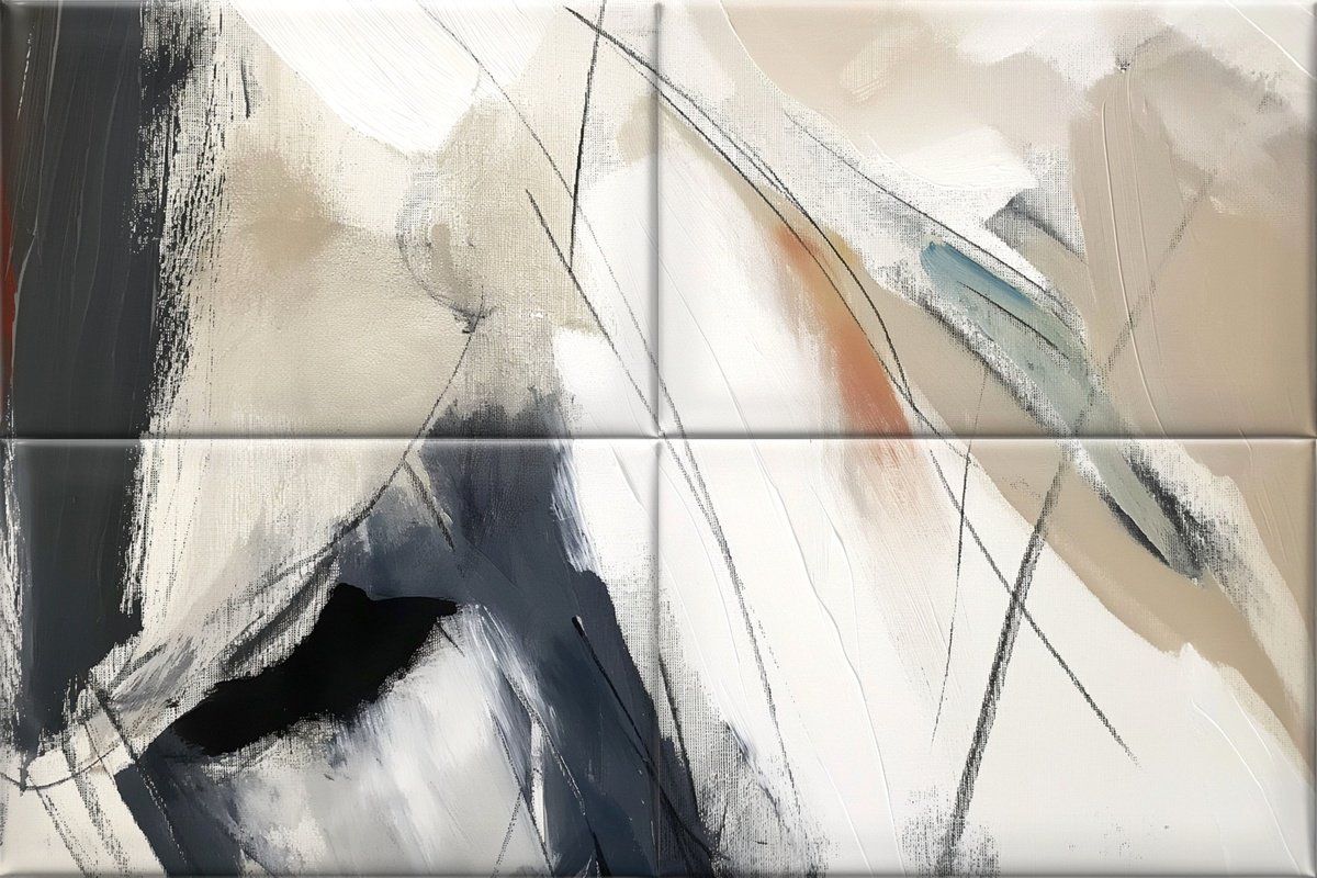 Abstract Painting By V+V Kniazievi, 118 X 79", Destiny Horse, Original Artwork