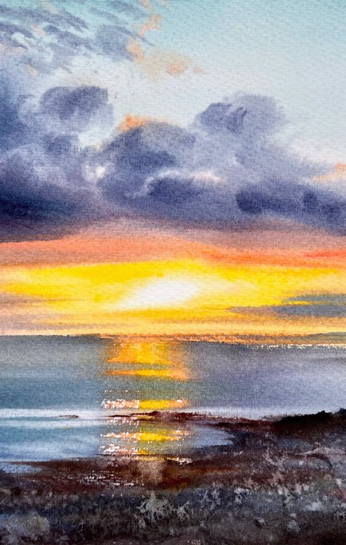 Sunset on the sea #14 by Eugenia Gorbacheva