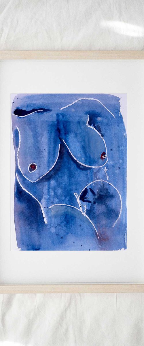 'Midnight Blue', nude study by Eve Devore