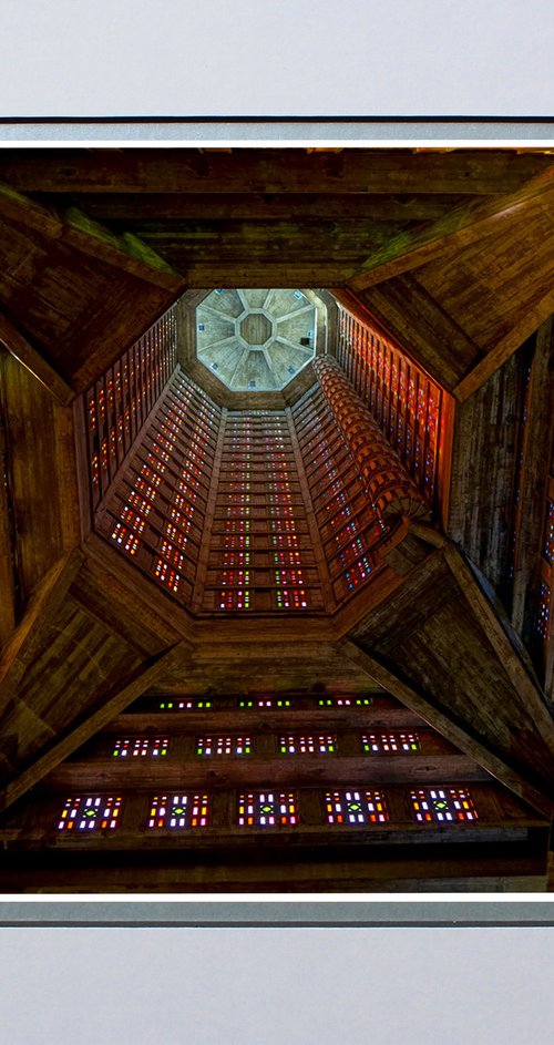 Kaleidoscope church tower Le Havre France by Robin Clarke