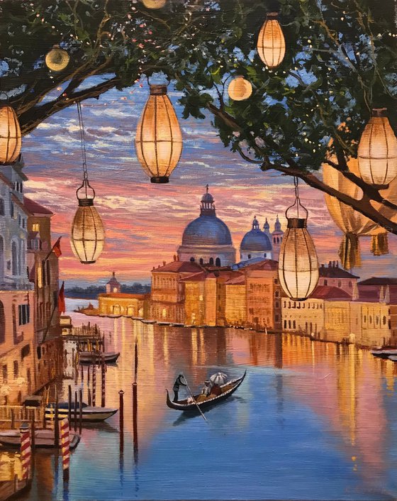 Original oil painting "Venice" -  40x50 cm (2022)