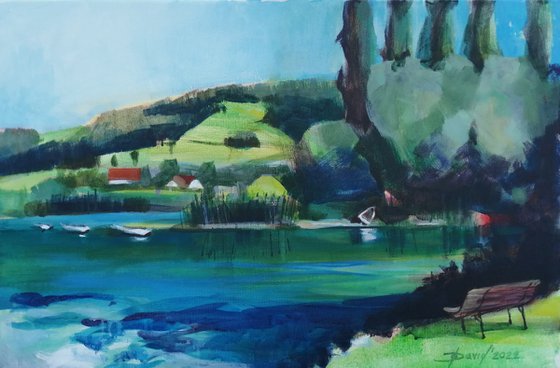 Rhine in Thurgau - Island Werd - Landscape