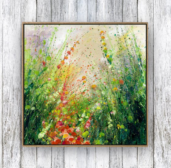 Dreaming In The Meadow - Floral Painting by Kathy Morton Stanion