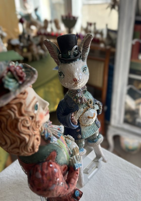 Hatter with the Rabbit, time for a tea.