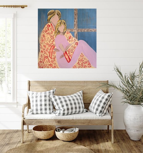 Mother Daughter Painting