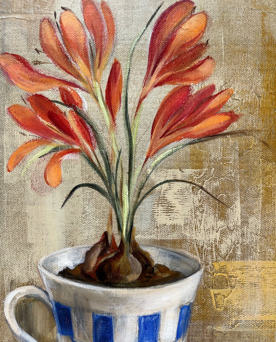  Crocus In A Teacup Ii By Silvia Vassileva, 11 X 14, Artwork For Sale On Artfinder