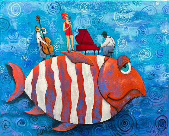 Jazz band on fish