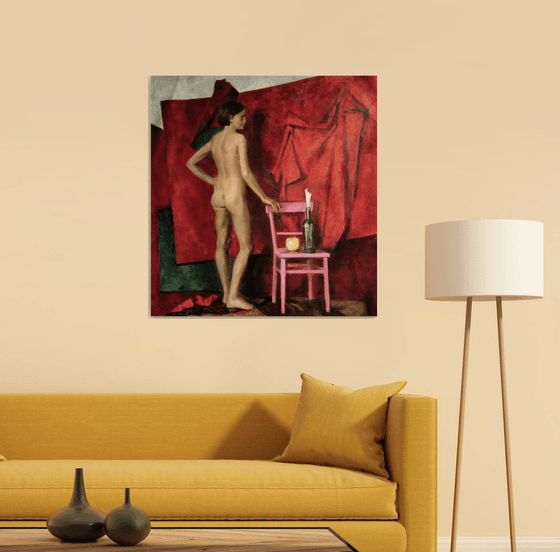Nude with an apple