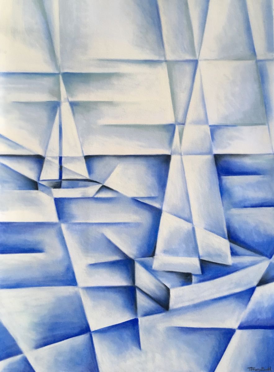 The Cubist Boats Pastel drawing by Tiffany Budd | Artfinder