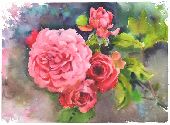 Beautiful Flower Watercolor painting