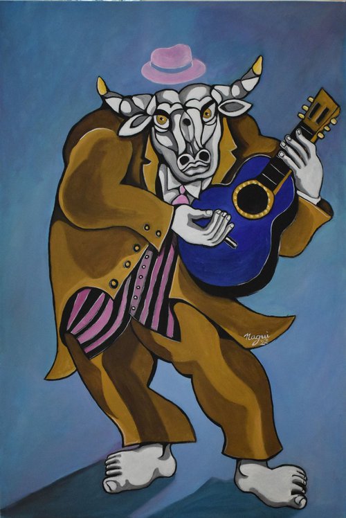 Buffalo Bull's blue guitar by Nagui