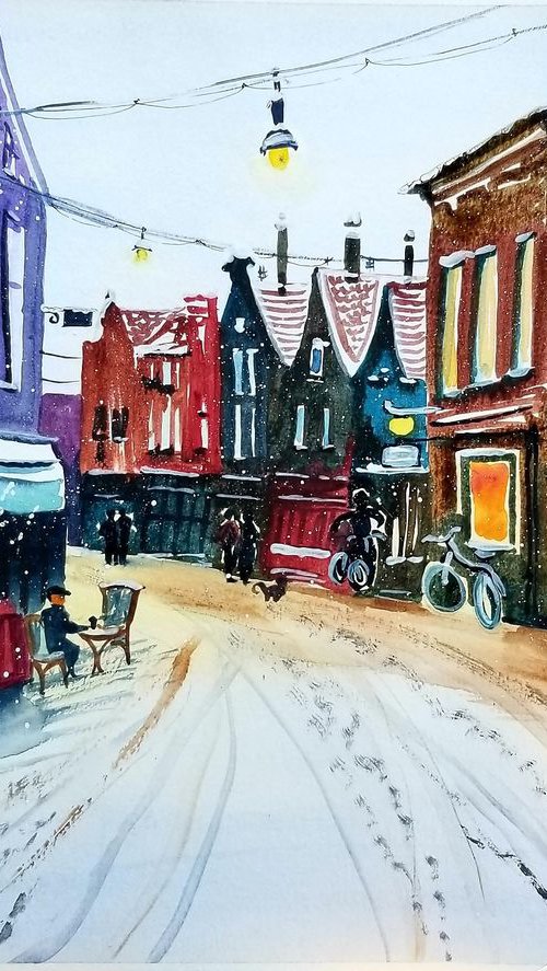 Winter in Amsterdam. by Alexandra Tomorskaya/Caramel Art Gallery