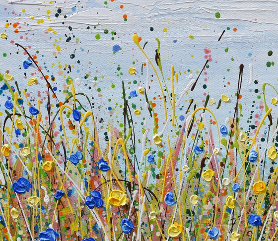 Yellow and Blue flowers