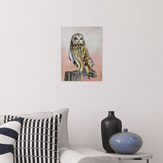 Second owl from the collection "Watercolor birds"