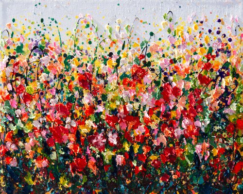 Impasto Wildflower Symphony by Lena Owens - OLena Art