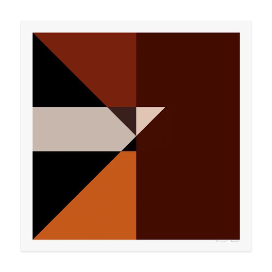 Crisp Triangle Abstract In Shades Of Brown and Orange