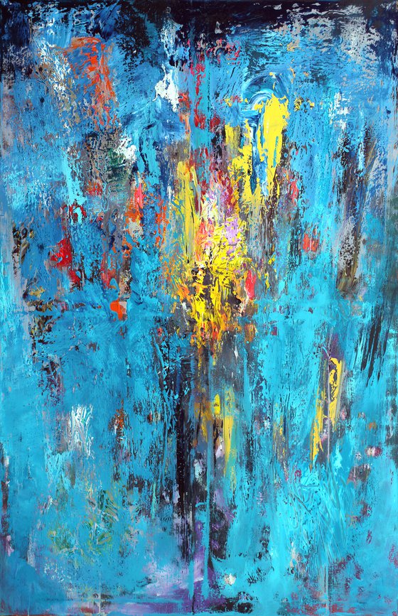 EXTRA LARGE  ABSTRACT PAINTING " Bach- The Violin Concertos"