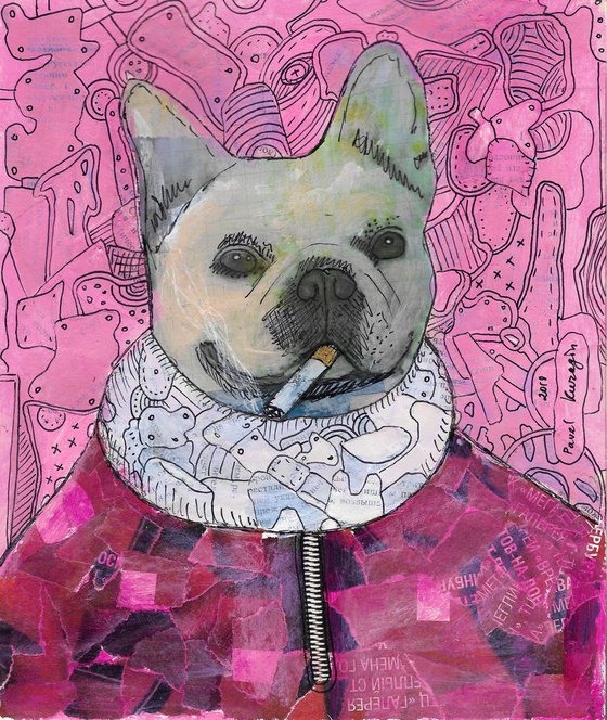 Smoking dog #15