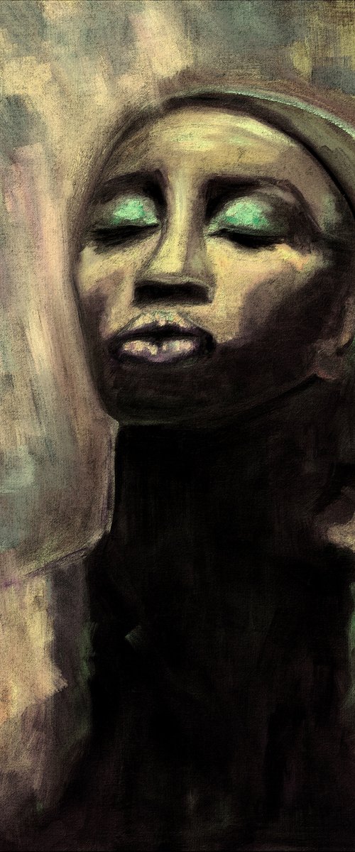 TRIUMPH - African Nigerian woman portrait by Anna Miklashevich
