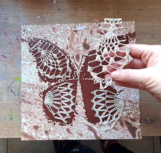 Set of 2 «Caramel Butterflies»