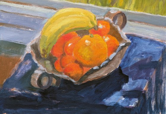 Oranges&bannanas still life