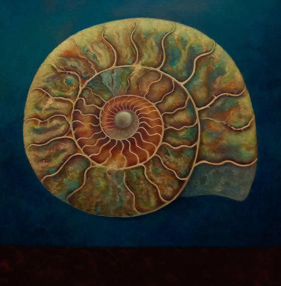 Ammonite Green and Gold