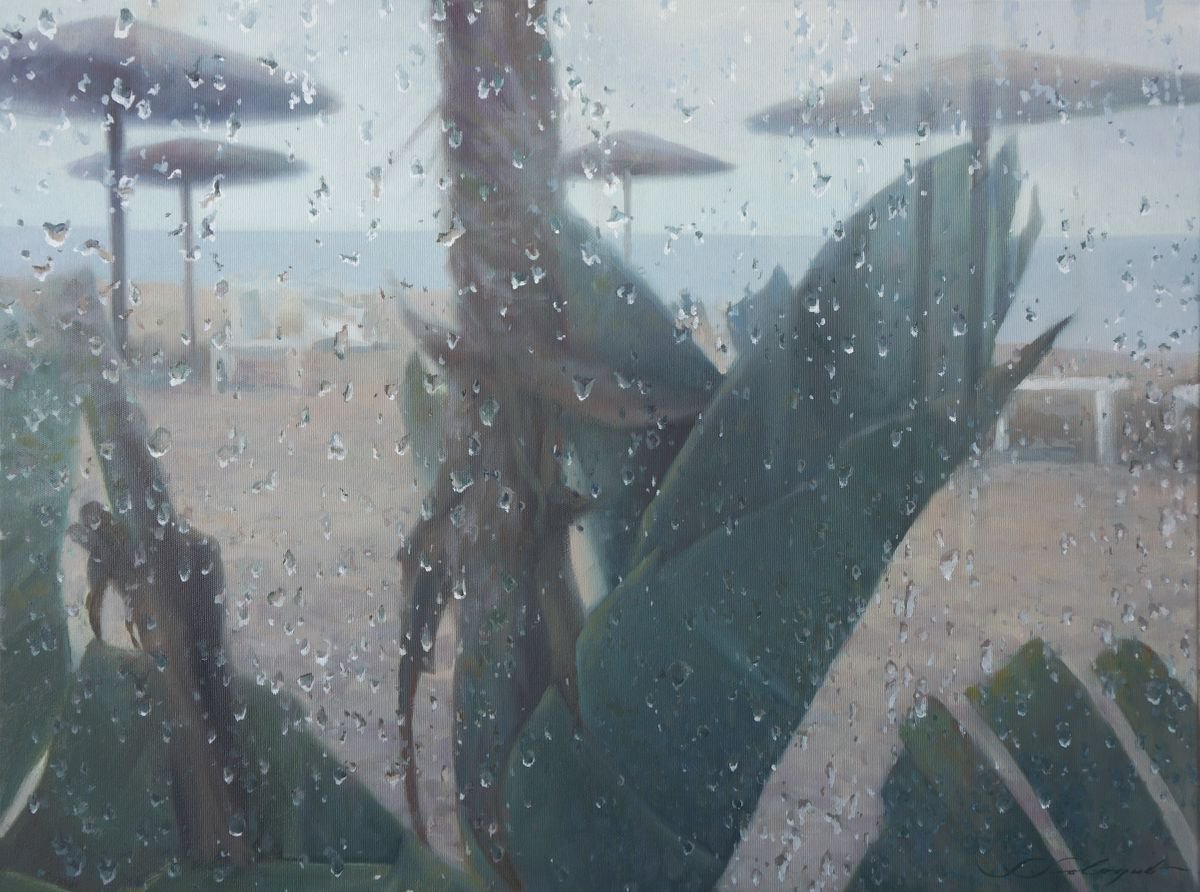 Photorealistic Oil Painting , Cafe De La Playa By Sergej Sologub, 31 X 24, Artwork For Sale On Artfinder
