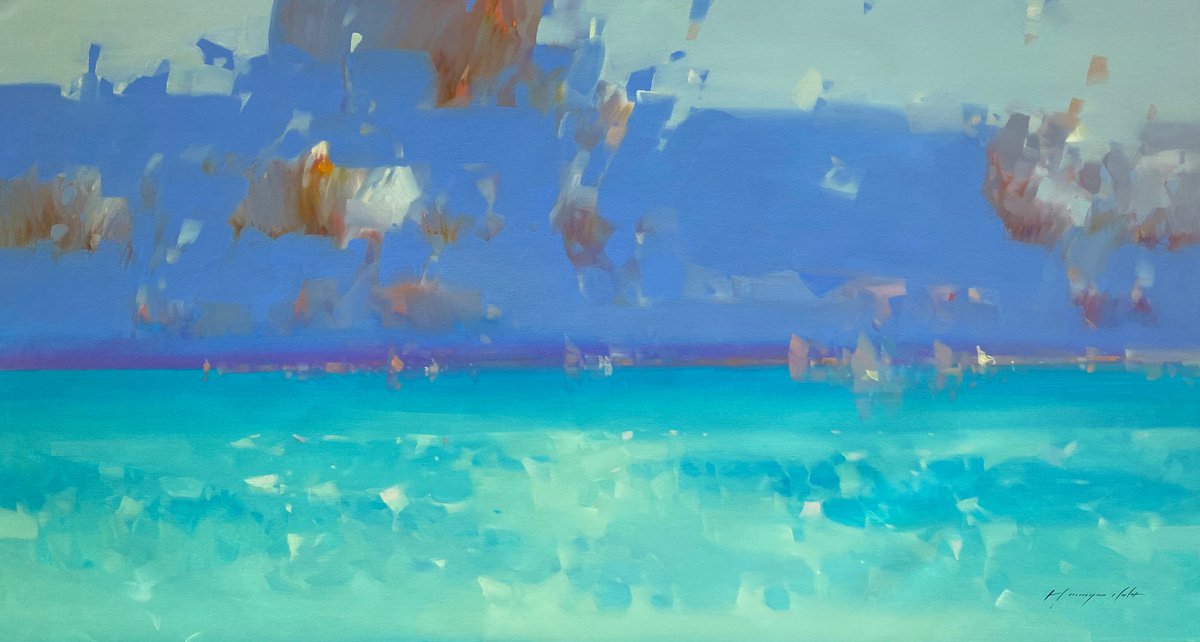 Caribbean Coast By Vahe Yeremyan, 56 X 30, Artwork For Sale On Artfinder