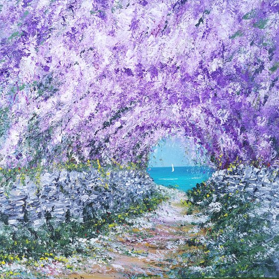 "Scents of Wisteria" - Cornish Seascape, Art, Skyscape