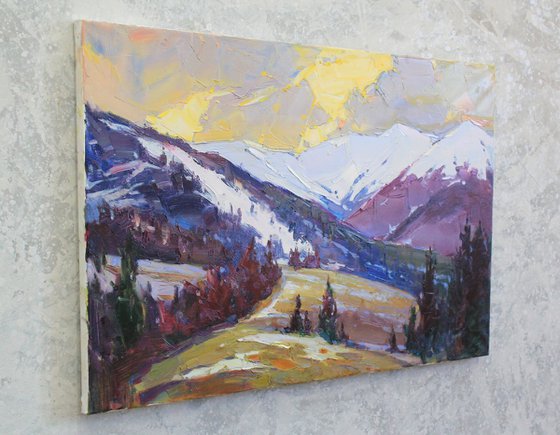 Sunset in the mountains