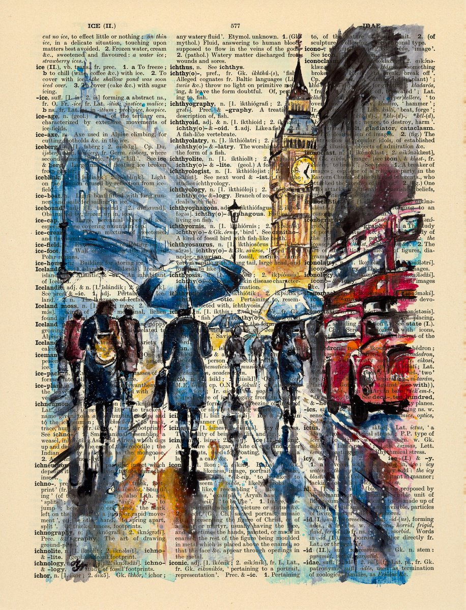 Rainy Day in London by Misty Lady - M. Nierobisz