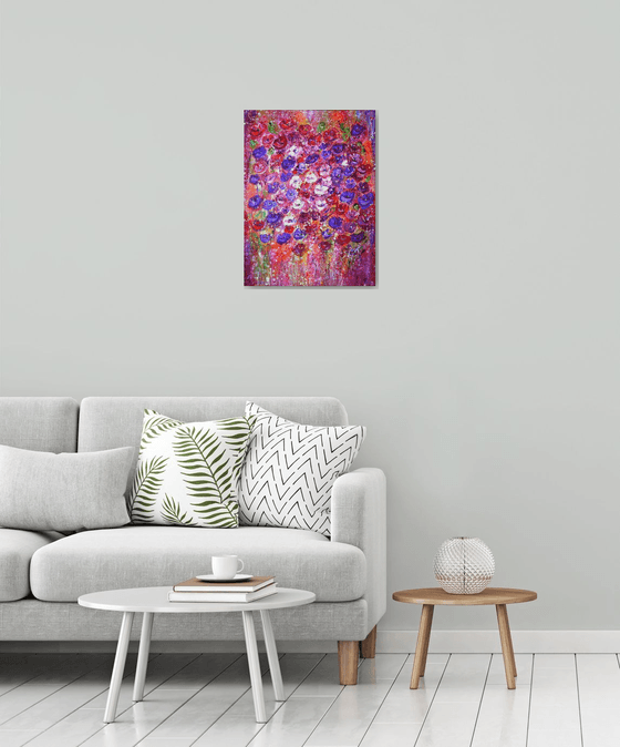 Abstract Flowers - Deep Edge Canvas Ready to Hang Home Decor