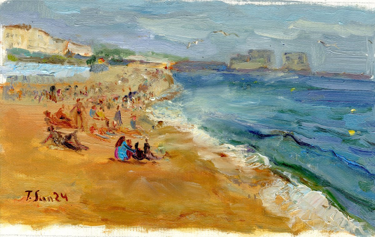 Seaside In Brighton And Hove By Tanya Sun, 12 X 8, Artwork For Sale On Artfinder